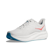 HOKA Mach 6 Running Shoes, White with Coral and Blue