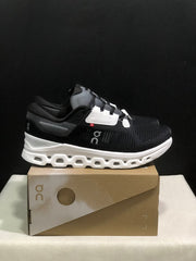 On Cloudstratus 3 Running Shoes, Black and White