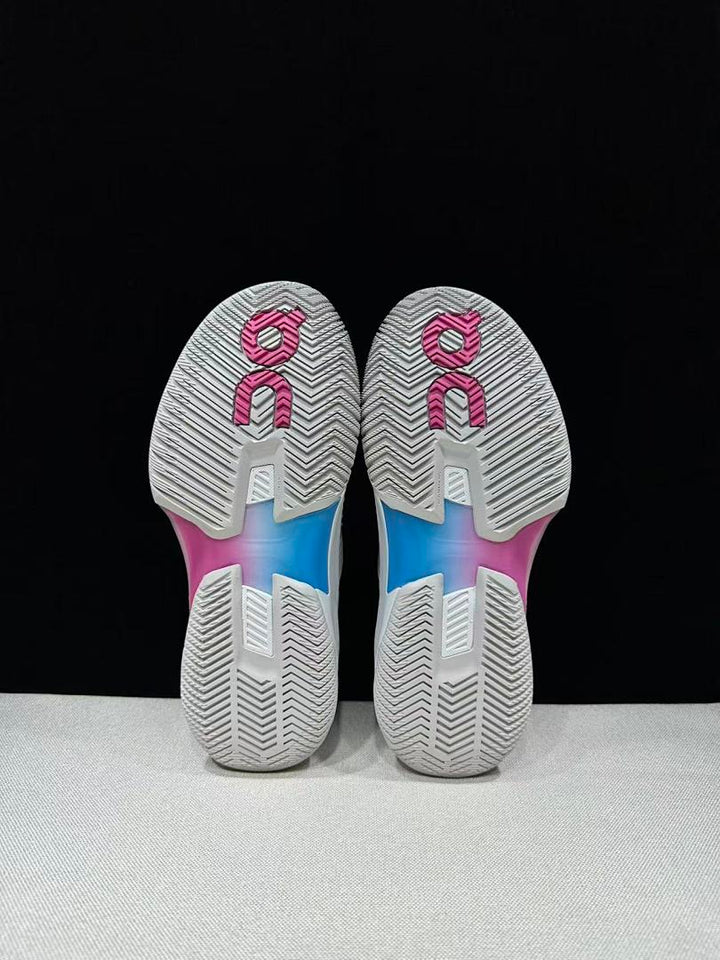 On The Roger Pro Fire Clay Grey Blue Tennis Shoes