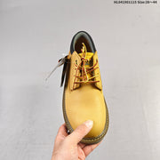 CAT Low-Top Lace-Up Work Boots in Honey Yellow