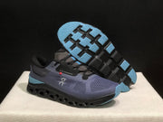 On Cloudstratus 3 Running Shoes, Black and Blue
