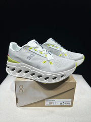 On Cloudeclipse White Green Running Sneakers