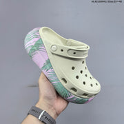Crocs Classic Platform Clogs with Butterfly Print