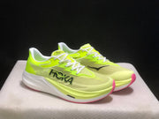 HOKA Rocket X 3 Running Shoes in Neon Yellow and Pink