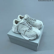 GG-CC Chunky Platform Sneakers in Gray and Pink
