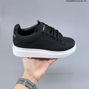 Alexander McQueen Oversized Low-Top Sneakers, White and Black