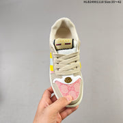 Gucci Screener Low-Top Sneakers in Beige, Pink and Multicolor