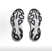 HOKA Bondi 8 White and Black Running Shoes
