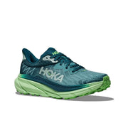 HOKA Challenger 7 Trail Running Shoes Blue Green