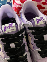 BAPE SK8 Sta Sneakers in White and Purple