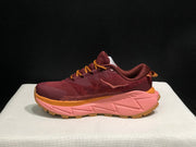 HOKA Skyline Float X Trail Sneakers in Burgundy and Pink