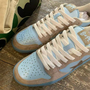 BAPE SK8 STA Sneakers in Light Blue and Beige