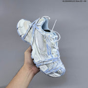 Balenciaga Phantom Sneaker in White and Light Blue, Style 825597