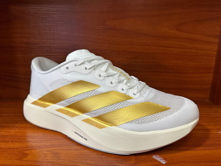 Adidas Adizero Running Shoes White and Gold