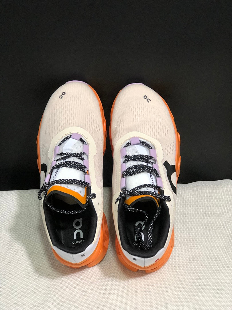 On Cloudmonster Running Shoes in Yellow Tan and Orange