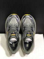 HOKA Stinson 7 Trail Running Shoes, Gray and Yellow