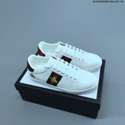 Gucci White Low-Top Sneakers with Logo Webbing