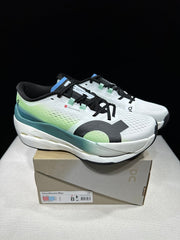 On Cloudboom Max Running Shoes, White and Green