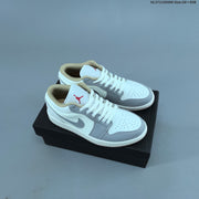 Nike Air Jordan 1 Low Sneakers, White and Color-Accent Styles