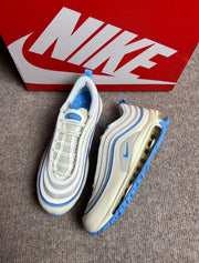 Nike Air Max 97 Sneakers, White and Blue, FN7492-133