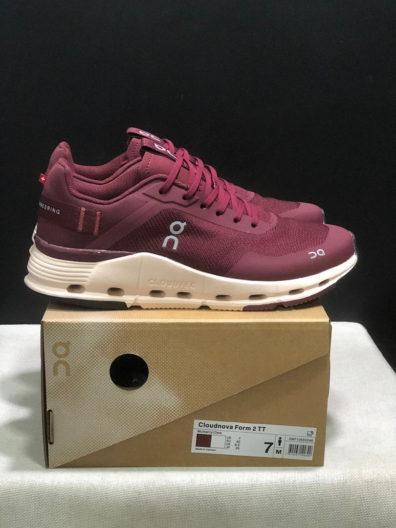 On Cloudnova Form 2 Sneakers in Mulberry Dew