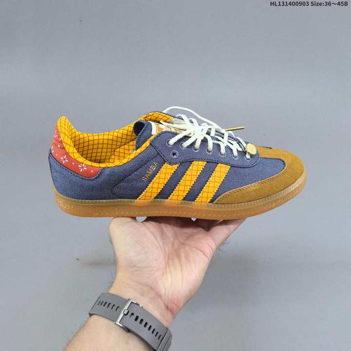 Adidas Originals Samba Sneakers Blue and Gold LA3985
