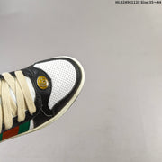 Gucci Screener Low-Top Sneakers in Black and White
