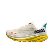 HOKA Clifton 9 Running Shoes in Cream and Yellow