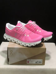 On Cloud 6 Sneakers in Pink and White