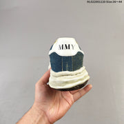 MMY Wayne Low-Top Sneakers in Blue Denim
