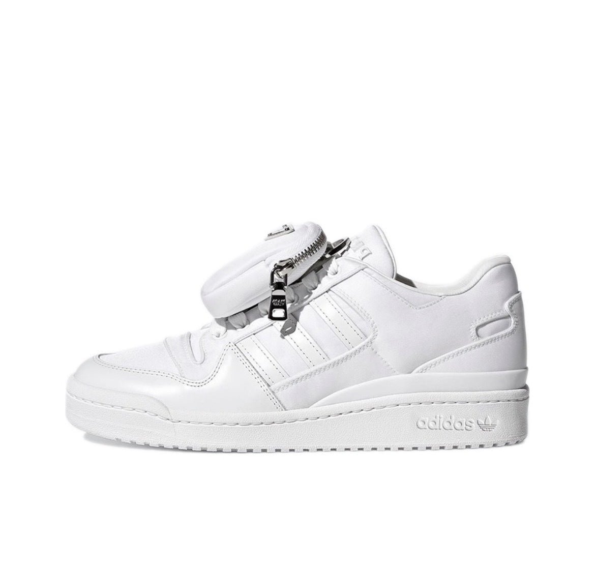 adidas Forum Low White Sneakers with Zip Pouch GY7042
