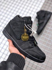 CLOT x Air Jordan 1 Mid Fearless Black Sneakers