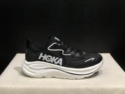 HOKA Clifton 10 Black and White Running Shoes